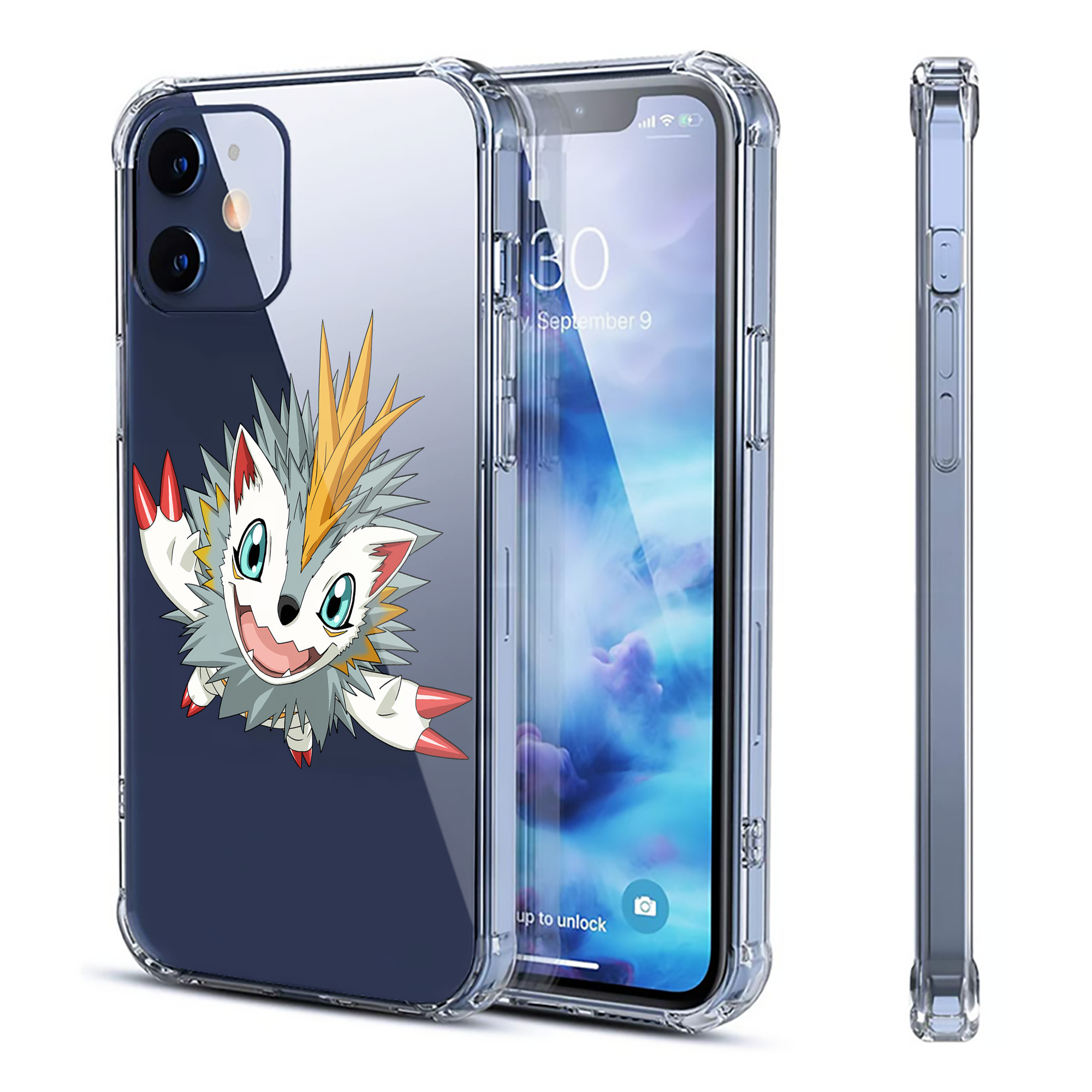 （画像用） Digimon デジタルモンスター/デジモン 【iPhone 12シリーズ対応】透明スマホケース（クリアソフトケース）